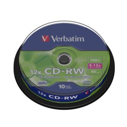 Płyty CD-RW Verbatim 700MB Scratch Resistant X12 (Cake 10)… | PartsPC.pl