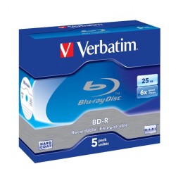 Płyty BD-R Verbatim 6x 25GB (Jewel Case 5) Blu-Ray Hard Coat… | PartsPC.pl