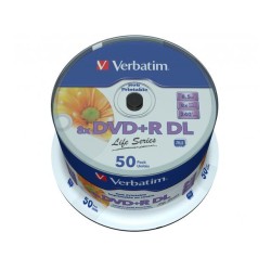 Płyty DVD+R Verbatim 8.5GB X8 Double Layer Print (50 Spindle… | PartsPC.pl