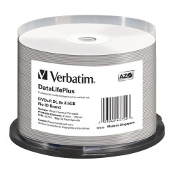 Płyty DVD+R DL Verbatim DataLife Plus 8.5GB 8x Wide Thermal … | PartsPC.pl