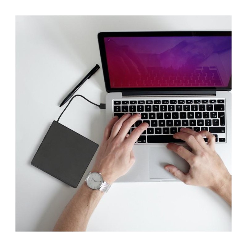 Nagrywarka Qoltec DVD-RW zewnętrzna | USB2.0 | czarna | PartsPC.pl