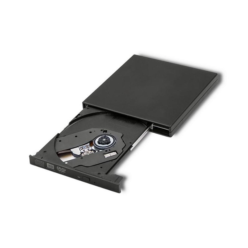 Nagrywarka Qoltec DVD-RW zewnętrzna | USB2.0 | czarna | PartsPC.pl