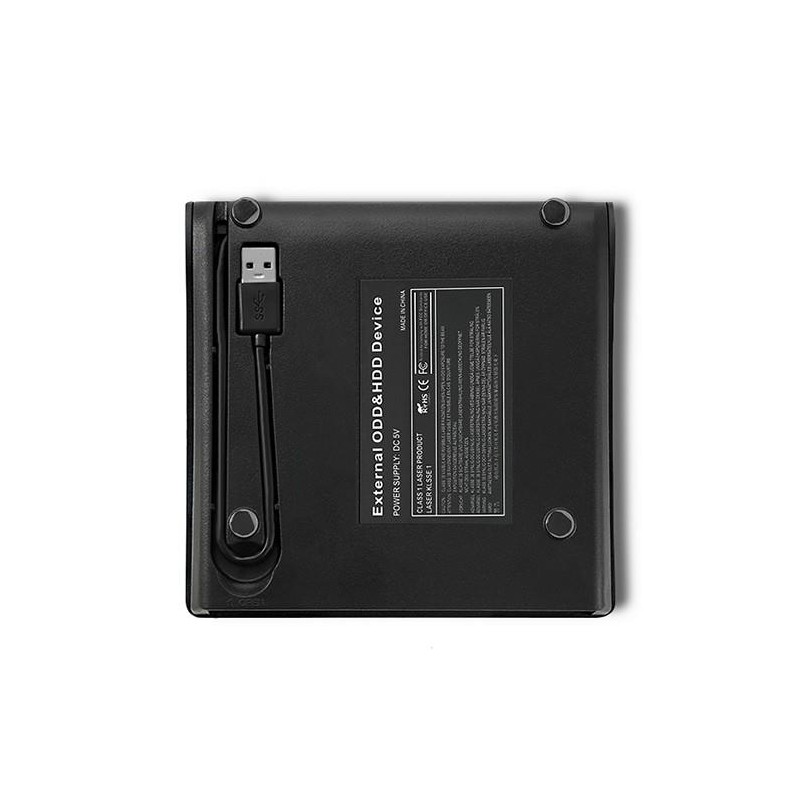 Nagrywarka Qoltec DVD-RW zewnętrzna | USB3.0 | czarna | PartsPC.pl