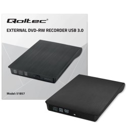 Nagrywarka Qoltec DVD-RW zewnętrzna | USB3.0 | czarna | PartsPC.pl