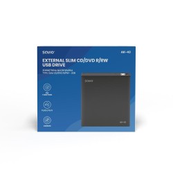 Nagrywarka DVD-RW/CD-RW SAVIO AK-43 Czarna Slim zewn. USB | PartsPC.pl