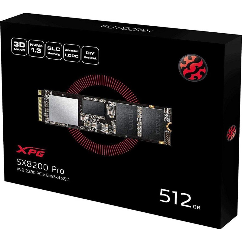 Adata Dysk XPG SX8200 PRO 512GB PCIe 3.5/2.3 GB/s M.2 | PartsPC.pl