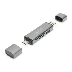Czytnik kart DIGITUS 3-portowy USB Typ C/ USB 3.0 SuperSpeed… | PartsPC.pl