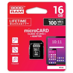 Karta pamięci microSDHC GOODRAM 16GB M1AA-0160R12 cl 10 UHS-… | PartsPC.pl