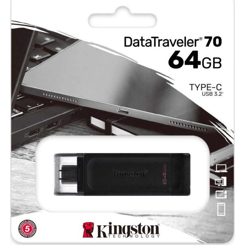Pendrive Kingston DataTraveler 70 64GB USB 3.2 Gen 1 Type-C… | PartsPC.pl