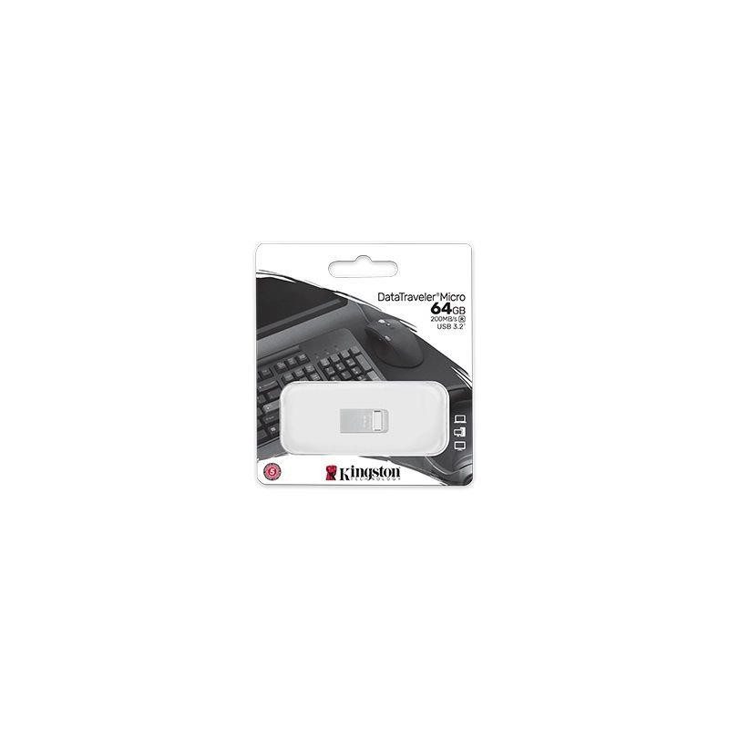 Pendrive Kingston DataTraveler® Micro 64GB USB 3.2 Gen 1 | PartsPC.pl