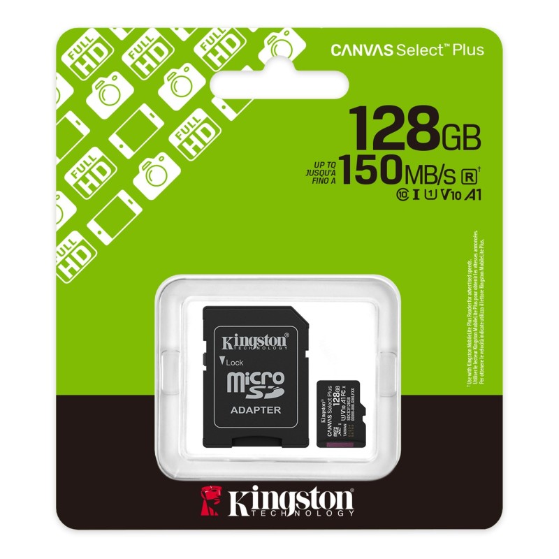 Karta pamięci Kingston microSDXC Canvas Select Plus 128GB C1… | PartsPC.pl