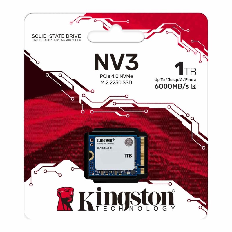 Dysk SSD Kingston NV3 M.2 2230 PCIe 4.0x4 NVMe 1TB (6000/400… | PartsPC.pl