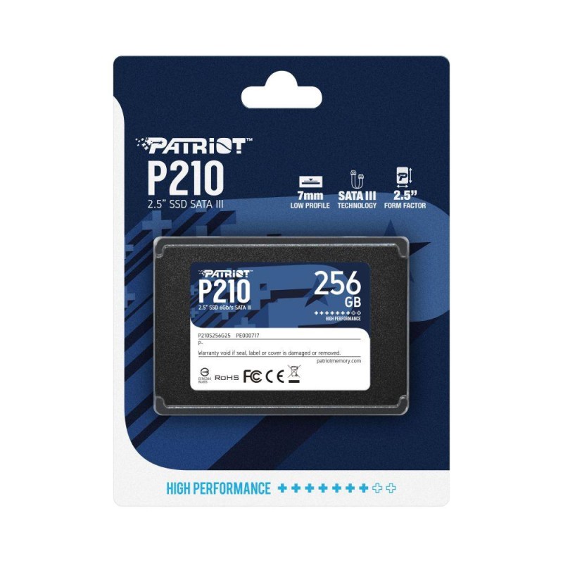 Dysk SSD Patriot P210 256GB 2.5” SATA3 (500/400 MB/s) 7mm
