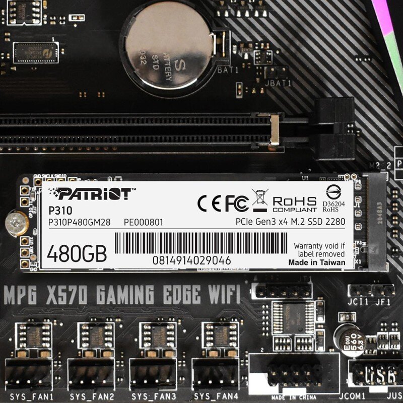 Patriot Dysk SSD P310 480GB M.2 2280 1700/1500 PCIe NVMe Gen… | PartsPC.pl