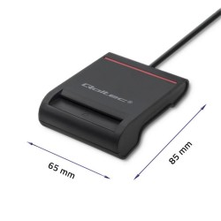 Czytnik kart chipowych ID Qoltec SCR-0642 | USB 2.0 + adapte… | PartsPC.pl