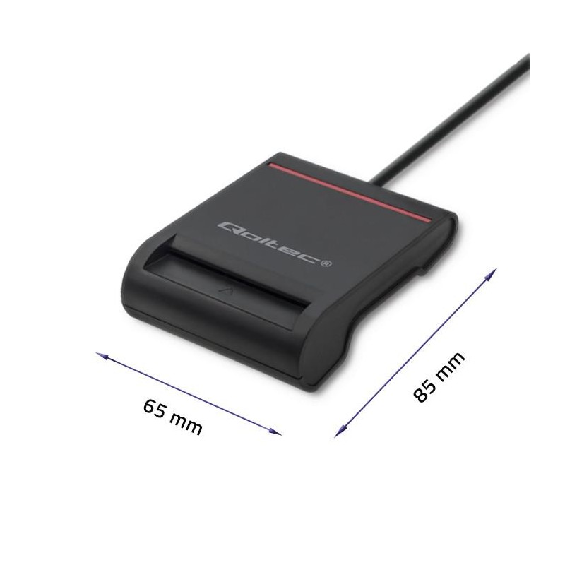 Czytnik kart chipowych ID Qoltec SCR-0642 | USB 2.0 + adapte… | PartsPC.pl