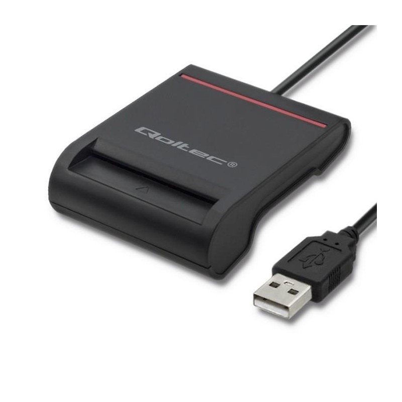 Czytnik kart chipowych ID Qoltec SCR-0642 | USB 2.0 + adapte… | PartsPC.pl