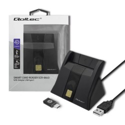 Czytnik kart chipowych ID Qoltec SCR-0643 | USB 2.0 + adapte… | PartsPC.pl