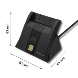 Czytnik kart chipowych ID Qoltec SCR-0643 | USB 2.0 + adapte… | PartsPC.pl