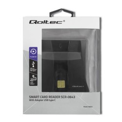 Czytnik kart chipowych ID Qoltec SCR-0643 | USB 2.0 + adapte… | PartsPC.pl