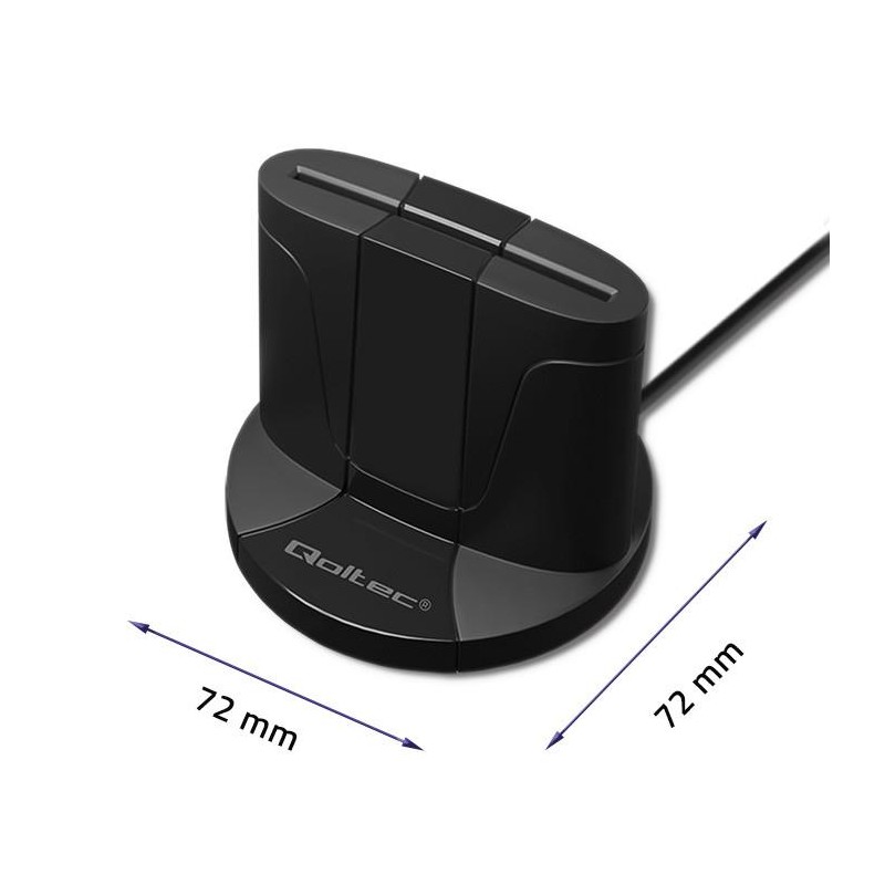 Qoltec Inteligentny czytnik chipowych kart ID SCR-0632 | USB… | PartsPC.pl