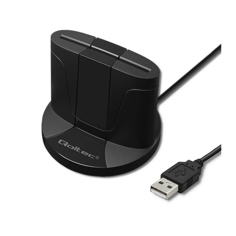 Qoltec Inteligentny czytnik chipowych kart ID SCR-0632 | USB… | PartsPC.pl