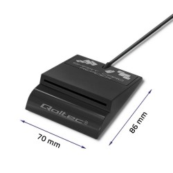Qoltec Inteligentny czytnik chipowych kart ID SCR-0636 | USB… | PartsPC.pl