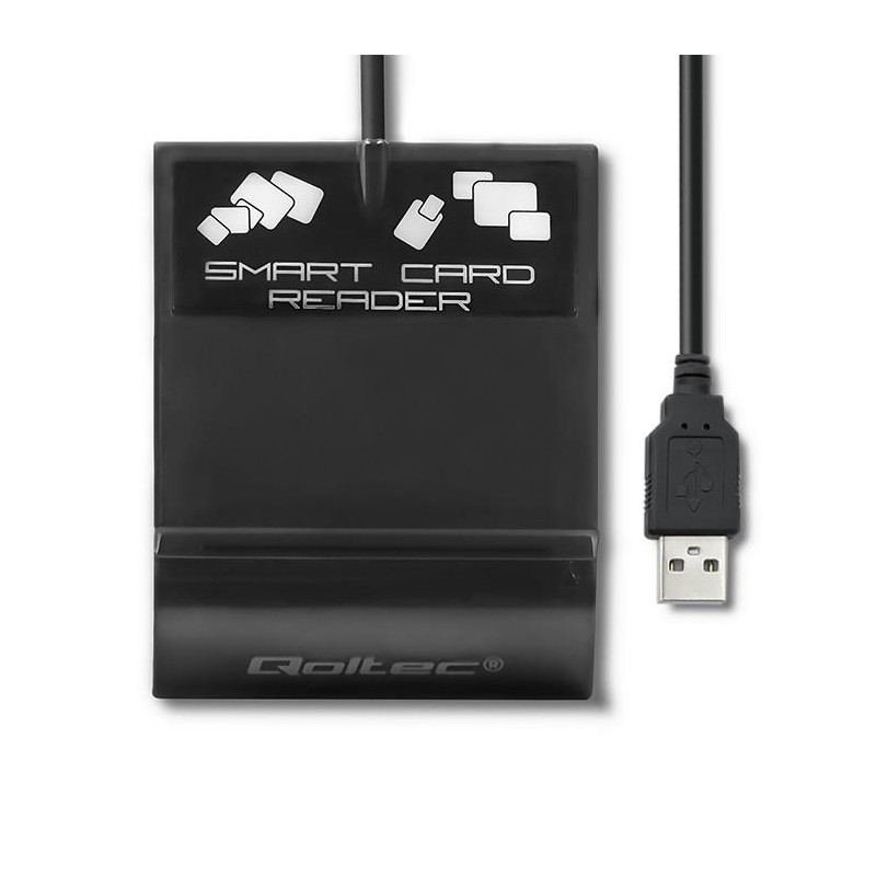 Qoltec Inteligentny czytnik chipowych kart ID SCR-0636 | USB… | PartsPC.pl