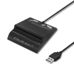 Qoltec Inteligentny czytnik chipowych kart ID SCR-0636 | USB… | PartsPC.pl