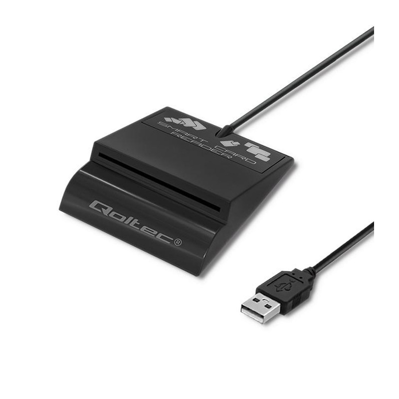 Qoltec Inteligentny czytnik chipowych kart ID SCR-0636 | USB… | PartsPC.pl