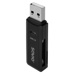 Czytnik kart SD SAVIO AK-63, USB 2.0 | PartsPC.pl