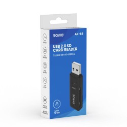 Czytnik kart SD SAVIO AK-63, USB 2.0 | PartsPC.pl