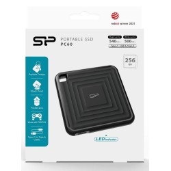 Dysk zewnętrzny SSD Silicon Power PC60 256GB USB-C 540/500 M… | PartsPC.pl