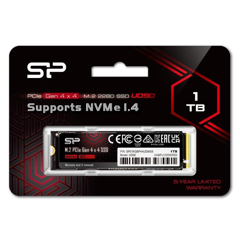 Dysk SSD Silicon Power UD90 1TB M.2 2280 PCIe Gen4x4 NVMe 1.4 (4800/4200