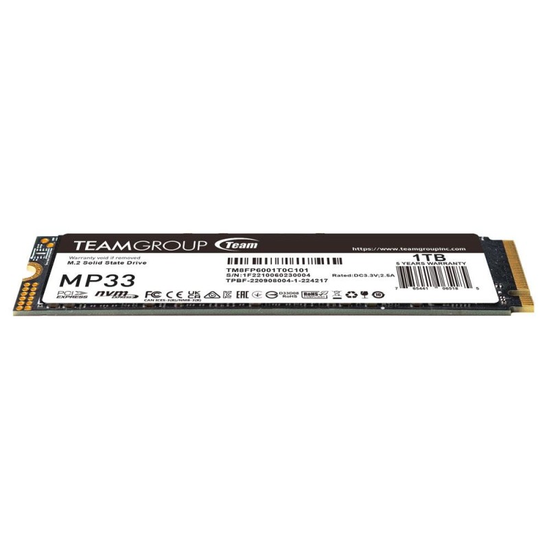 Dysk SSD Team Group MP33 1TB M.2 2280 PCIe NVMe (1800/1500 M… | PartsPC.pl