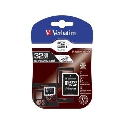 Karta pamięci MicroSDHC Verbatim 32GB Class 10 + adapter | PartsPC.pl