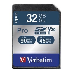 Karta pamięci SDHC Verbatim Pro U3 32GB (90/45 MB/s) Class 1… | PartsPC.pl
