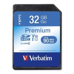Karta pamięci SDHC Verbatim Premium U1 32GB (90 MB/s) Class … | PartsPC.pl