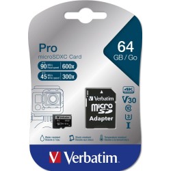 Karta pamięci Micro SDXC Verbatim 64GB Class 10 UHS-1 + adap… | PartsPC.pl