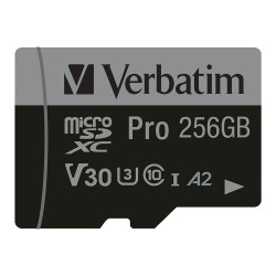 Karta pamięci Micro SDXC Verbatim Pro U3 256GB (100/90 MB/s)… | PartsPC.pl