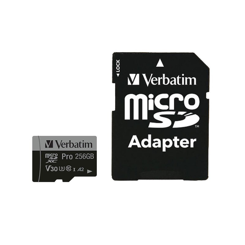 Karta pamięci Micro SDXC Verbatim Pro U3 256GB (100/90 MB/s)… | PartsPC.pl