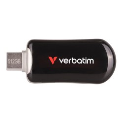 Pendrive Verbatim Plectra 512GB USB-C 3.0 Black | PartsPC.pl