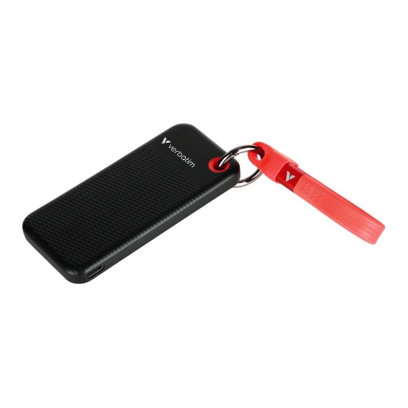 Dysk SSD zewnętrzny Verbatim Pocket SSD 1TB USB-C 3.2 Gen 2 czarny/czerwony