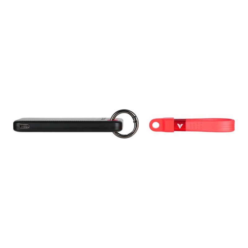 Dysk SSD zewnętrzny Verbatim Pocket SSD 1TB USB-C 3.2 Gen 2 czarny/czerwony