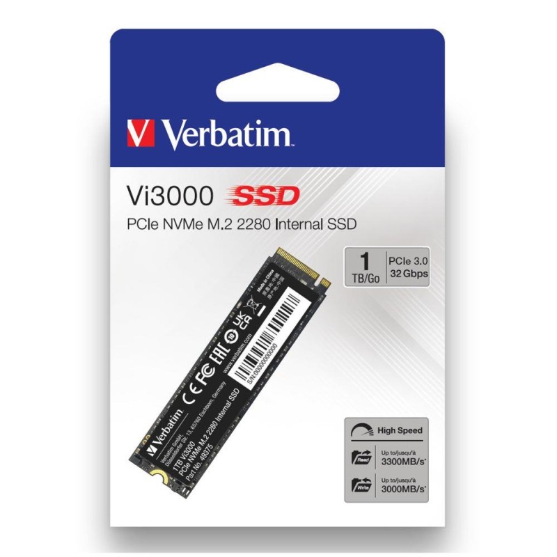 Dysk SSD Verbatim Vi3000 1TB M.2 2280 PCIe Gen3 NVME (3300/3… | PartsPC.pl