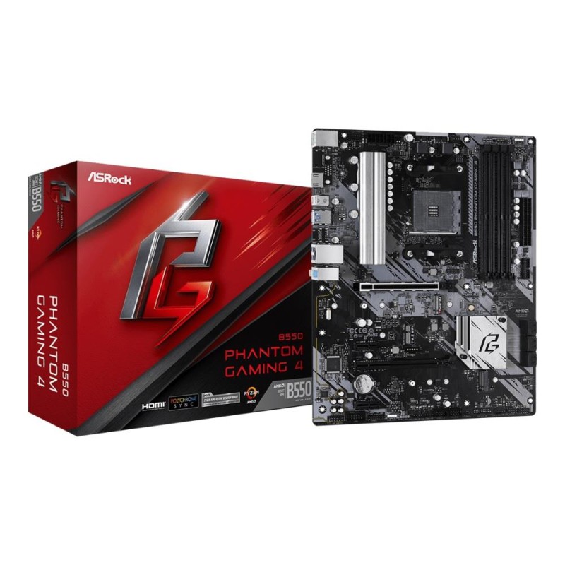 ASRock Płyta główna B550 Phantom Gaming 4 AM4 4DDR4 HDMI M.2… | PartsPC.pl