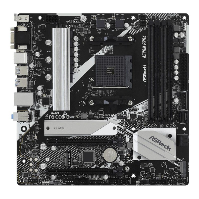 Płyta ASRock A520M Pro4 /AMD A520M/DDR4/SATA3/M.2/USB3... | PartsPC.pl