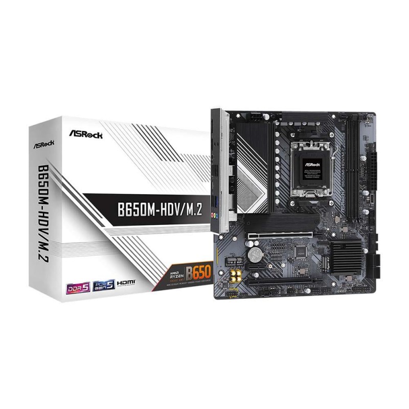 ASRock Płyta główna B650M-HDV/M.2 AM5 2DDR5 HDMI/DP mATX | PartsPC.pl