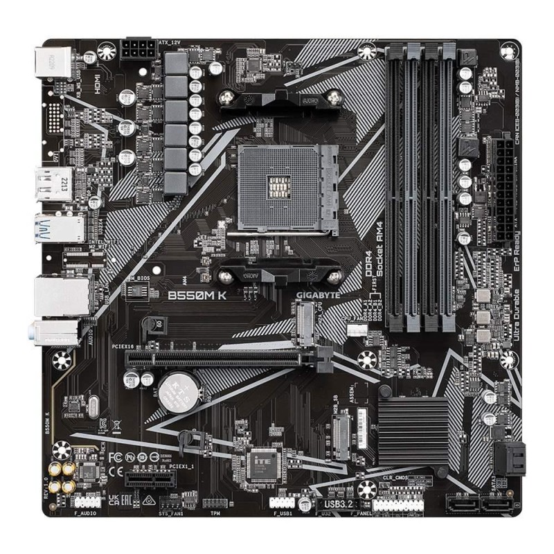 Płyta Gigabyte B550M K /AMD B550/DDR4/SATA3/M.2/USB3.0/PCIe4… | PartsPC.pl