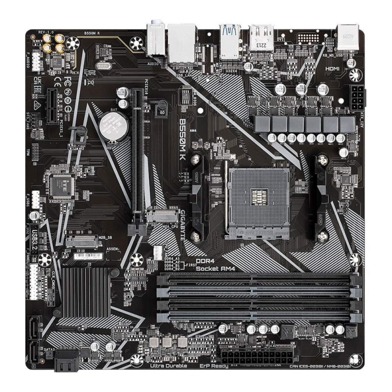Płyta Gigabyte B550M K /AMD B550/DDR4/SATA3/M.2/USB3.0/PCIe4… | PartsPC.pl